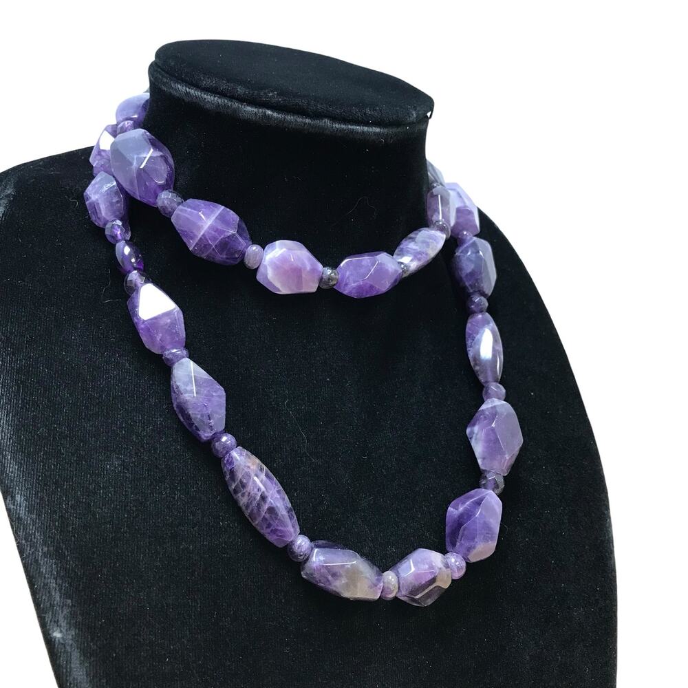 DTR Jay King Amethyst Sterling Silver Gemstone Pendant Necklace Multi Strand